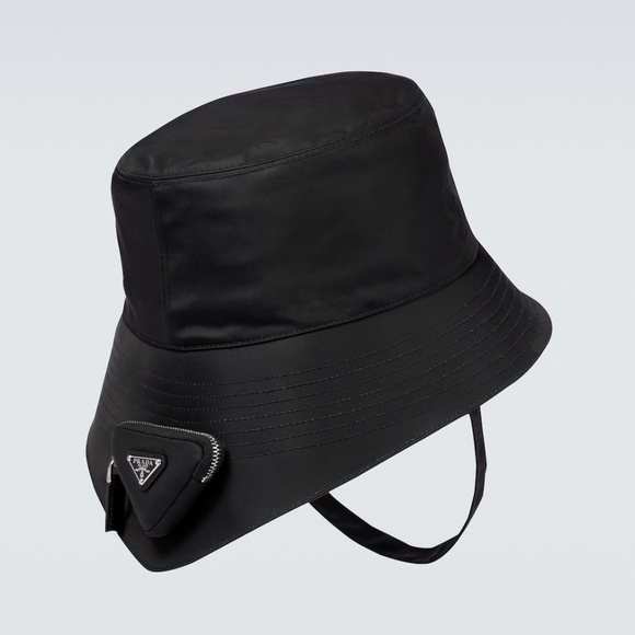 Prada Other - size XL Prada Re-Nylon Bucket Hat Black with Pouch Pocket